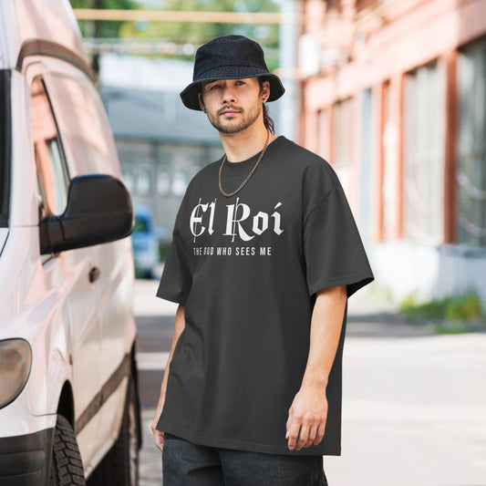 El Roi The God Who Sees Me Oversized Faded T-Shirt