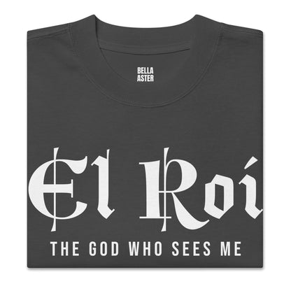 El Roi The God Who Sees Me Oversized Faded T-Shirt