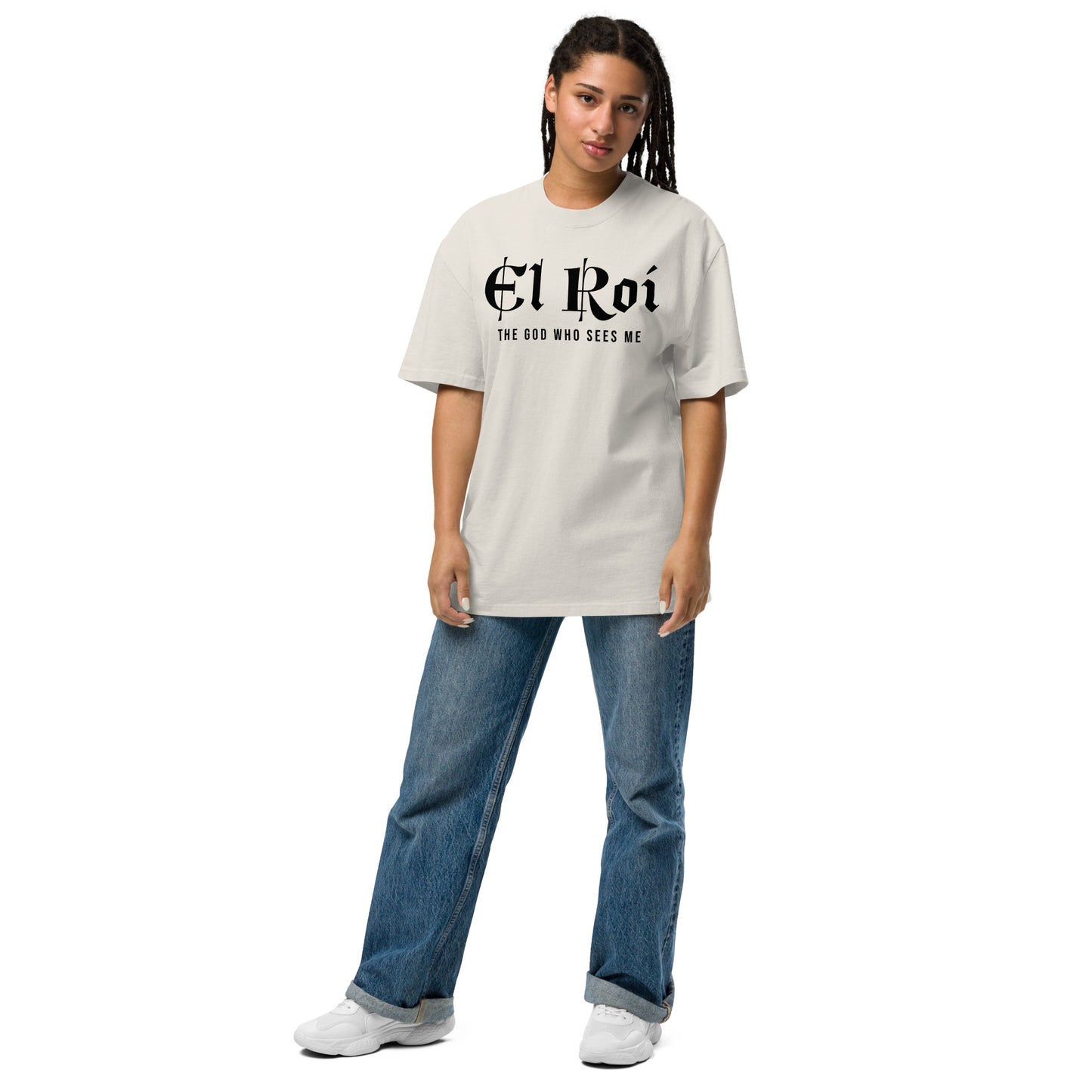 El Roi The God Who Sees Me Oversized Faded T-Shirt