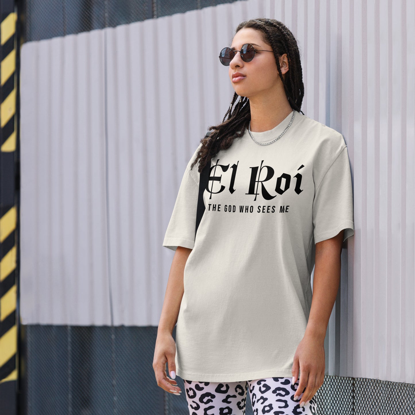 El Roi The God Who Sees Me Oversized Faded T-Shirt