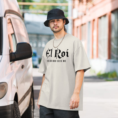 El Roi The God Who Sees Me Oversized Faded T-Shirt