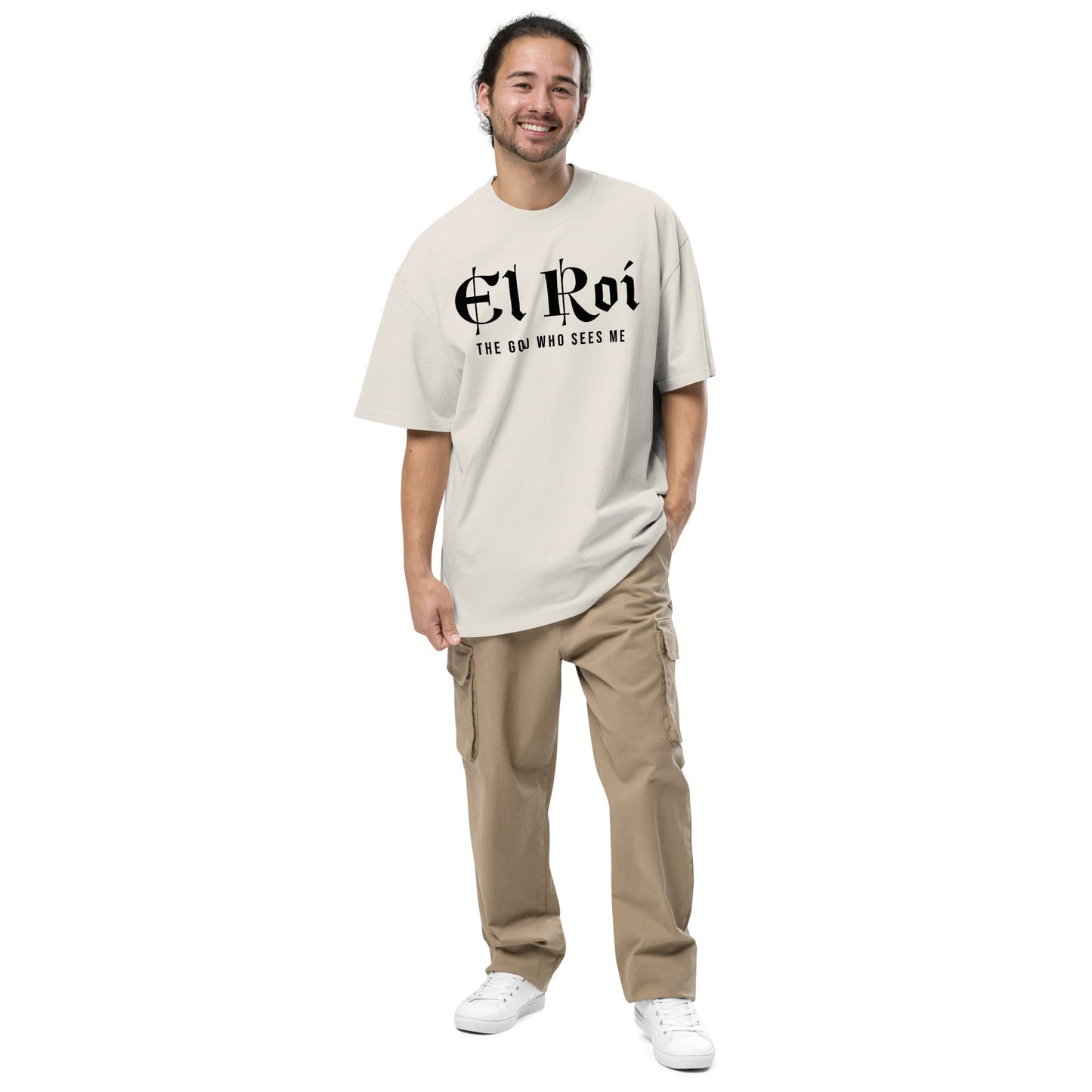 El Roi The God Who Sees Me Oversized Faded T-Shirt