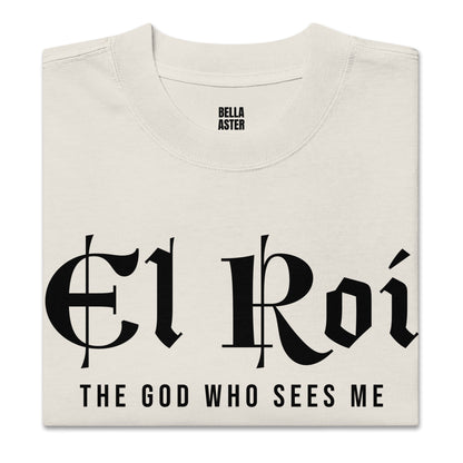 El Roi The God Who Sees Me Oversized Faded T-Shirt