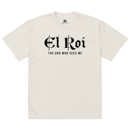 El Roi The God Who Sees Me Oversized Faded T-Shirt