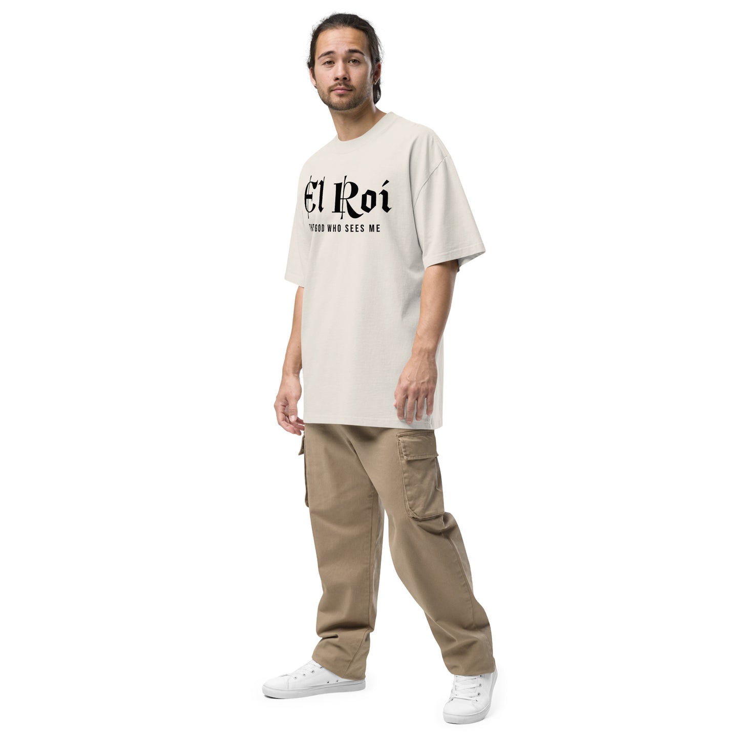 El Roi The God Who Sees Me Oversized Faded T-Shirt