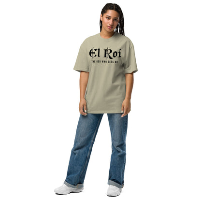 El Roi The God Who Sees Me Oversized Faded T-Shirt