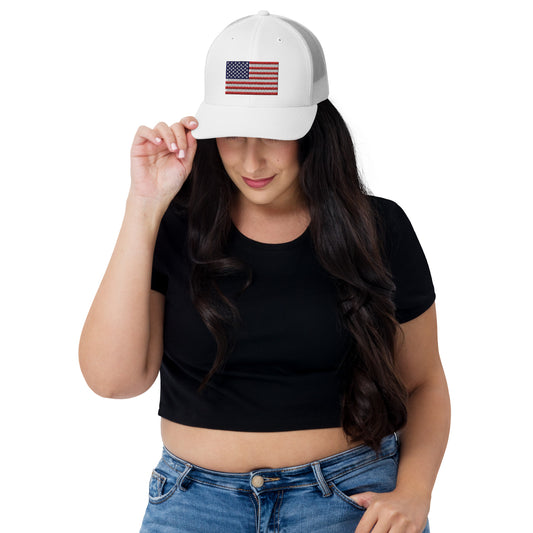 American Flag Patriotic Trucker Cap