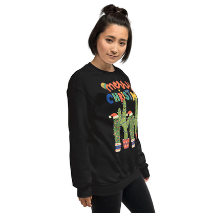 Merry Christmas Cactus Ugly Sweatshirt