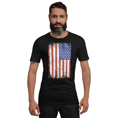 Distressed American Flag Graphic T-Shirt