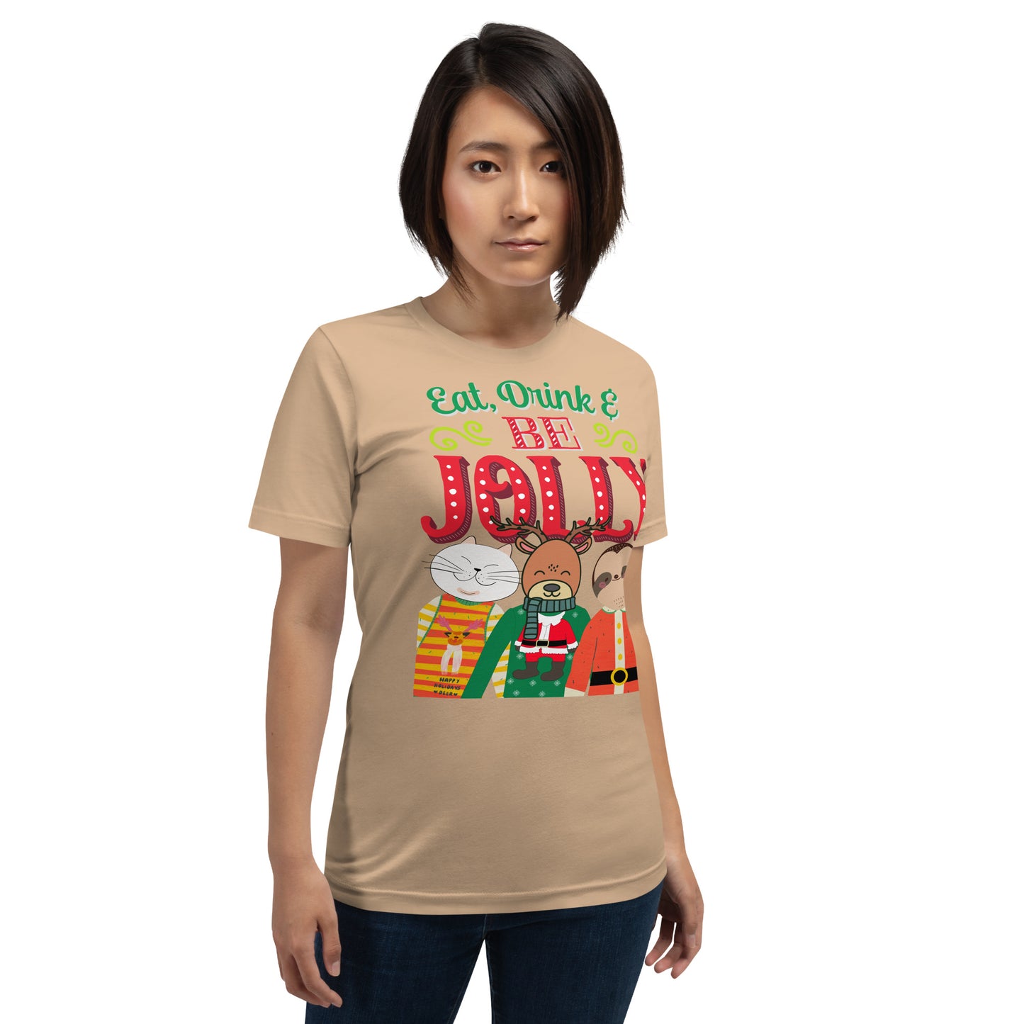 Eat, Drink & Be Jolly Ugly Christmas T-Shirt