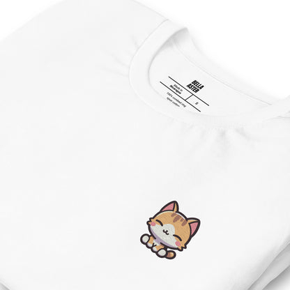 Smiling Cat Embroidered T-Shirt