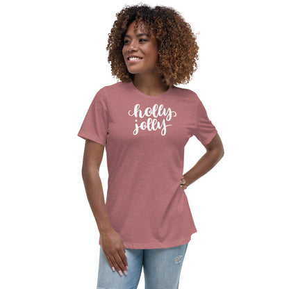 Holly Jolly Christmas Relaxed Graphic Tee