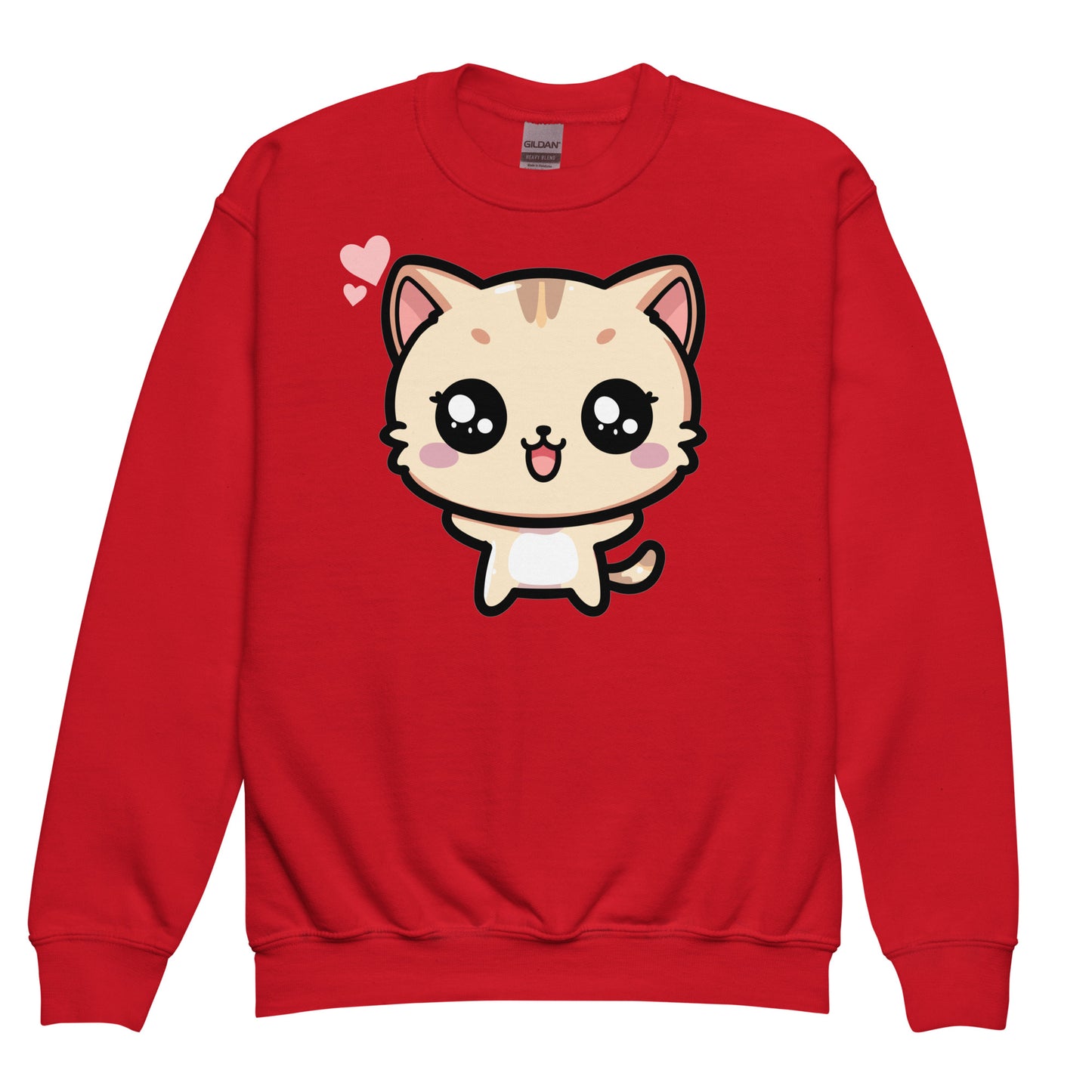 Cute cat Youth Crewneck Sweatshirt
