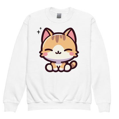 Smiling Cat Youth Crewneck Sweatshirt