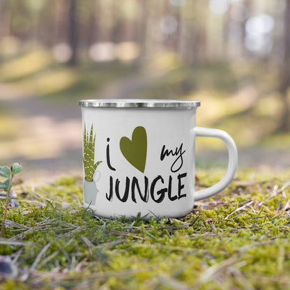 I Love My Jungle Enamel Mug