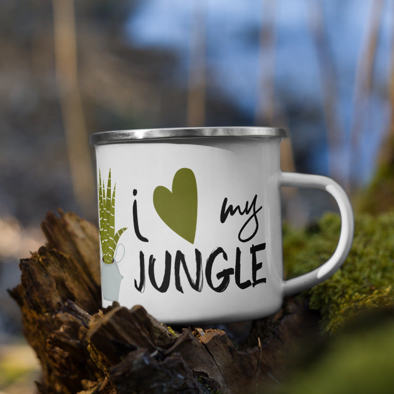 I Love My Jungle Enamel Mug