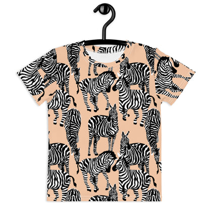 Zebras Kids Crew Neck T-Shirt