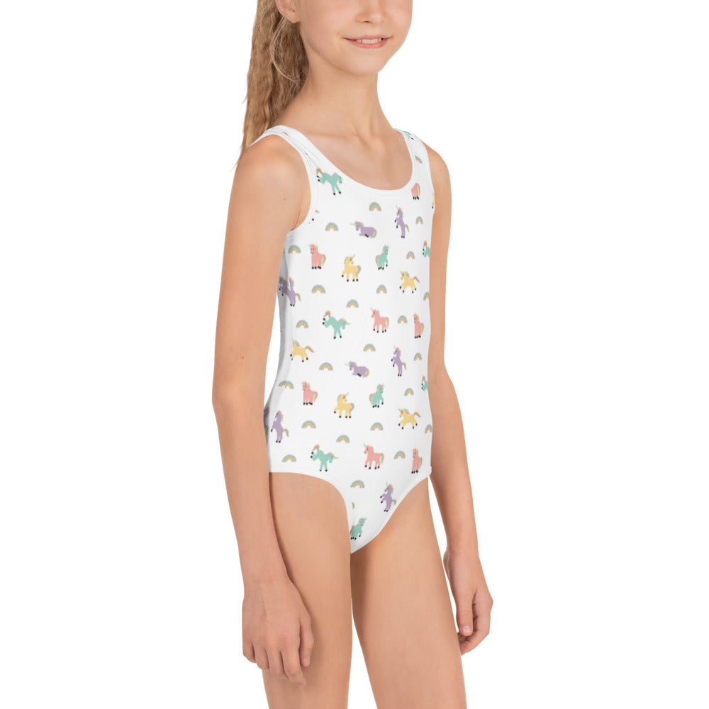Unicorns and Rainbows All-Over Print Kids Swimsuit