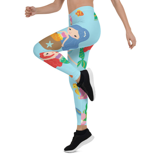 Blue Mermaid Leggings