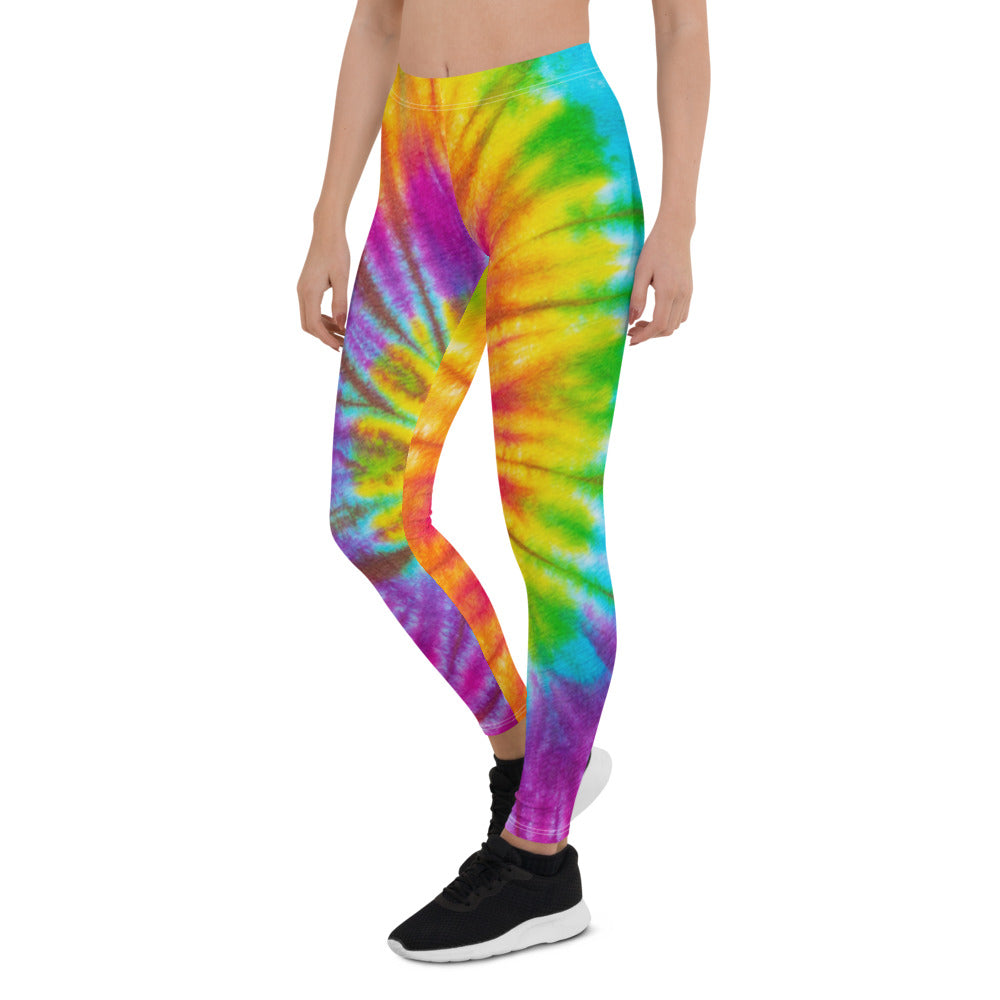 Rainbow Tie Dye Print Leggings
