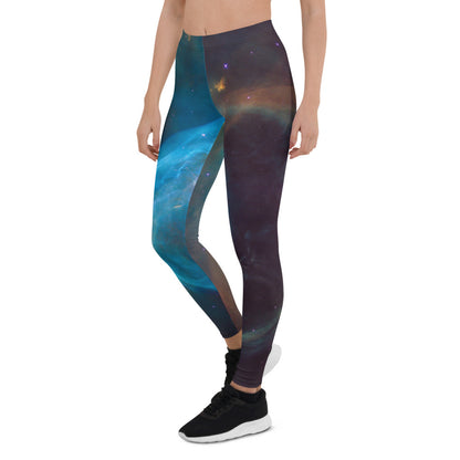 Blue Nebula Print Leggings