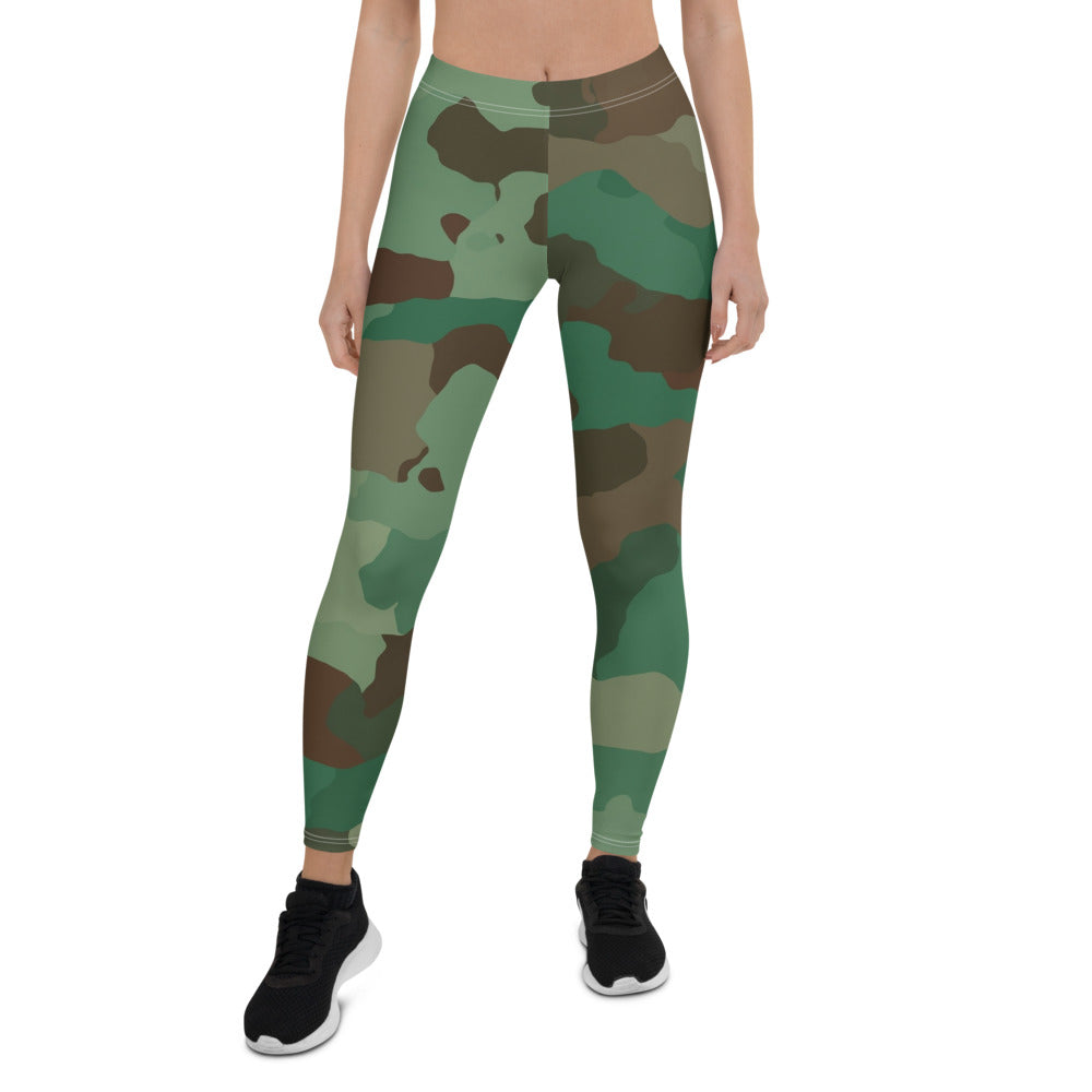 Green Camouflage Leggings