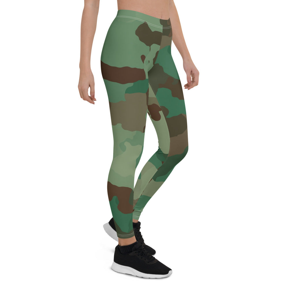 Green Camouflage Leggings