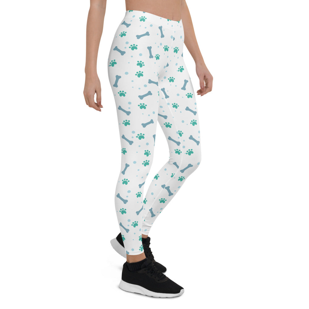 Cute Dog Lovers Pattern Leggings - Bloom Seventy Seven