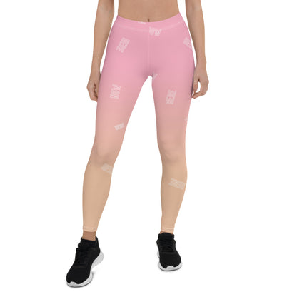 Pink Ombre Here & Now Print Leggings