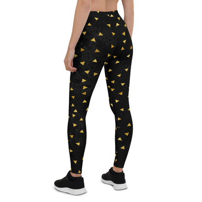 Black and Gold Triangles Leggings