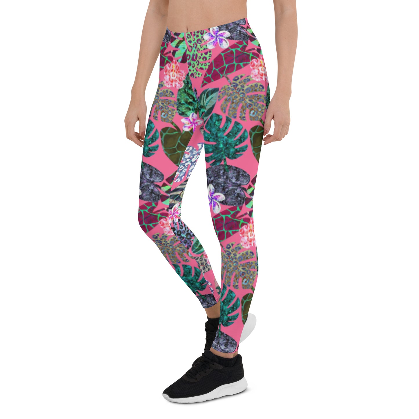 Animal Print Leaves Leggings