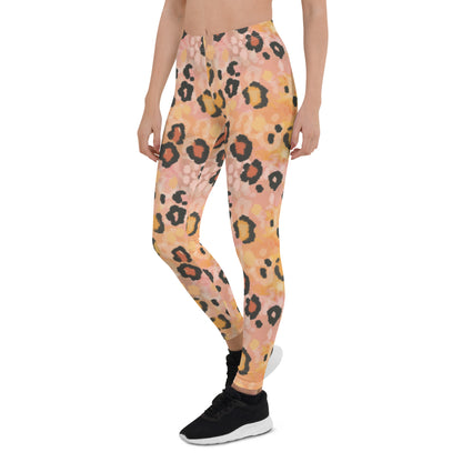 Peach Leopard Print Leggings