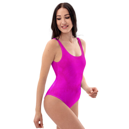 Pink Water One-Piece Swimsuit