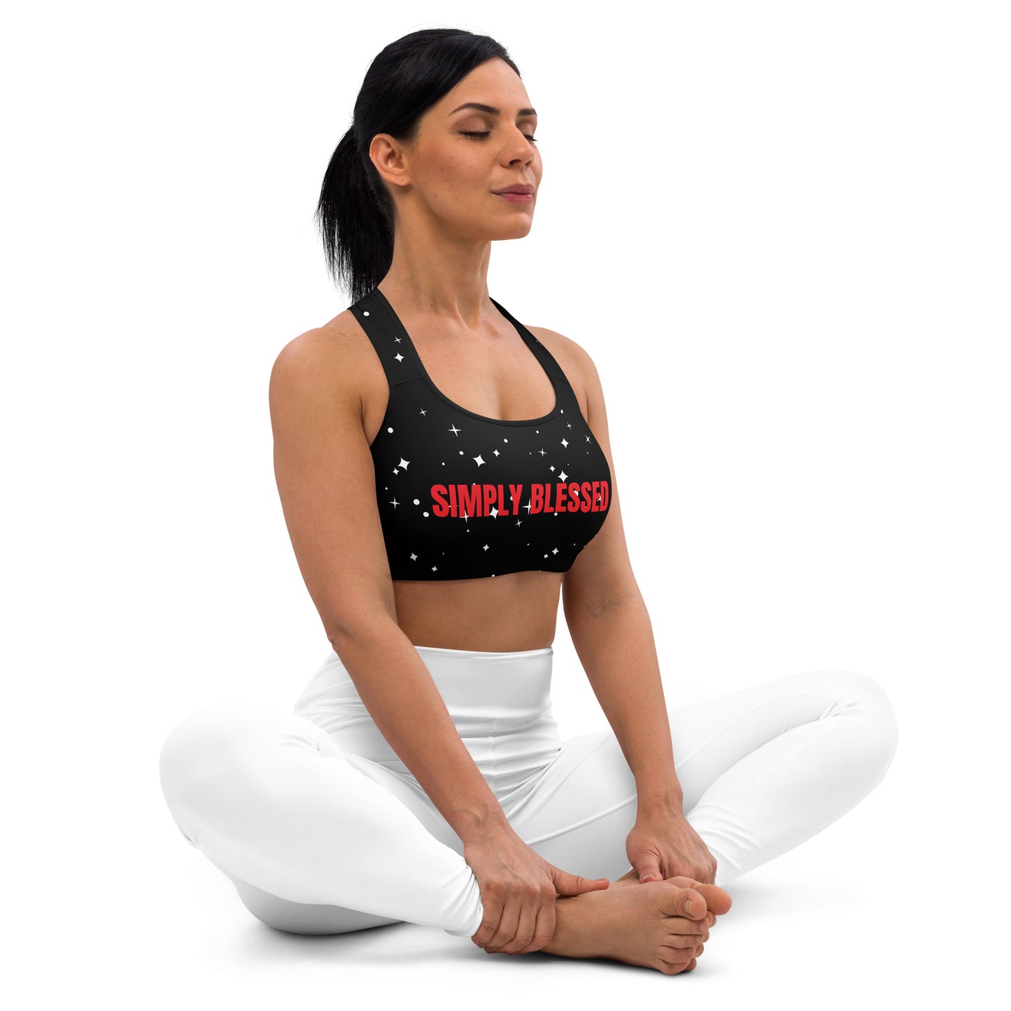 Simply Blessed Red Padded Sports Bra