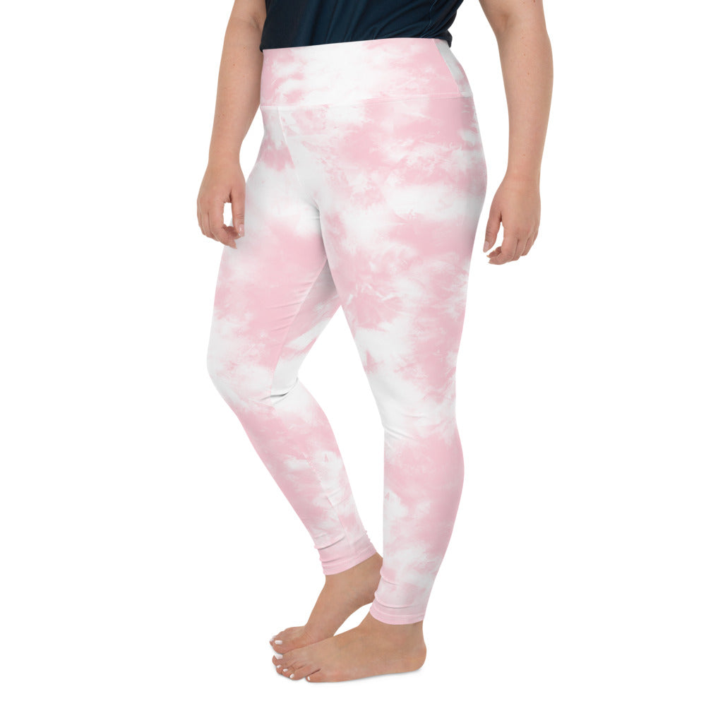 Pink Tie-Dye Plus Size Leggings