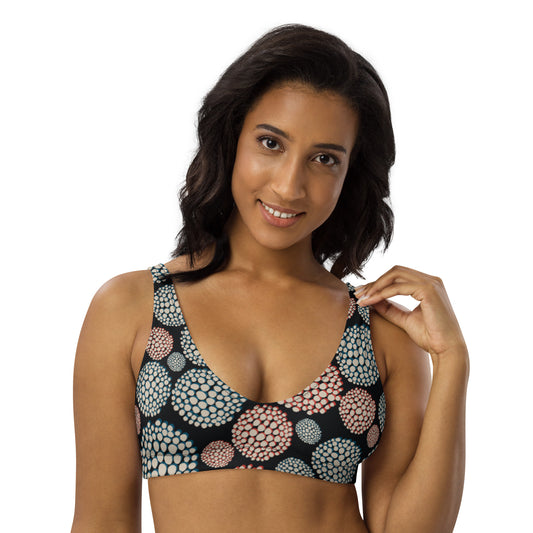 Peace Floral Recycled Padded Bikini Top