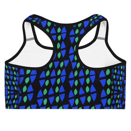 Geometric Print Sports Bra