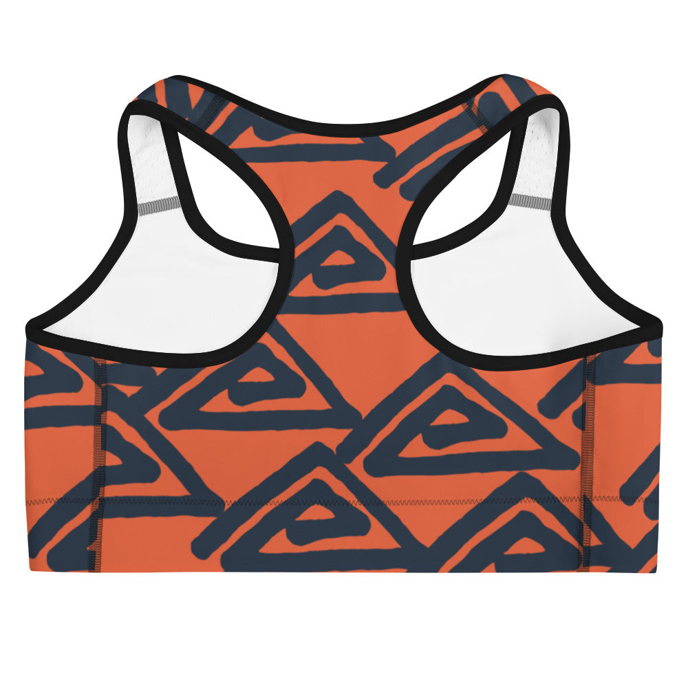 Geometric Tribal Print Sports bra