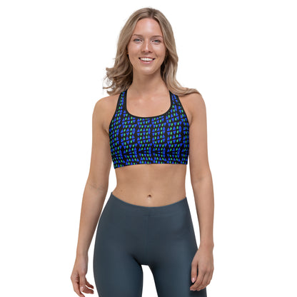 Geometric Print Sports Bra