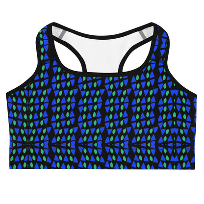 Geometric Print Sports Bra