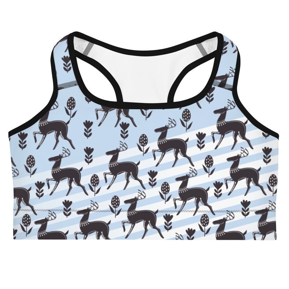 Deer Print Sports Bra