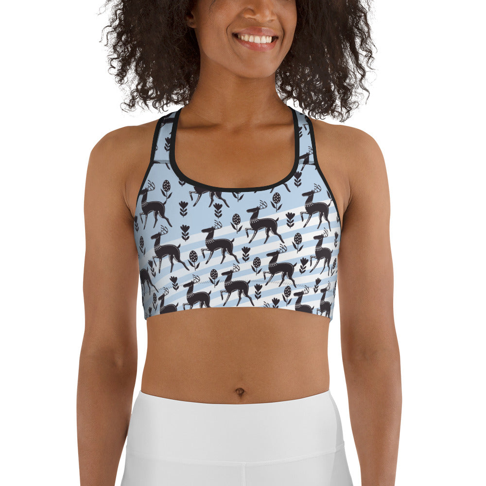 Deer Print Sports Bra