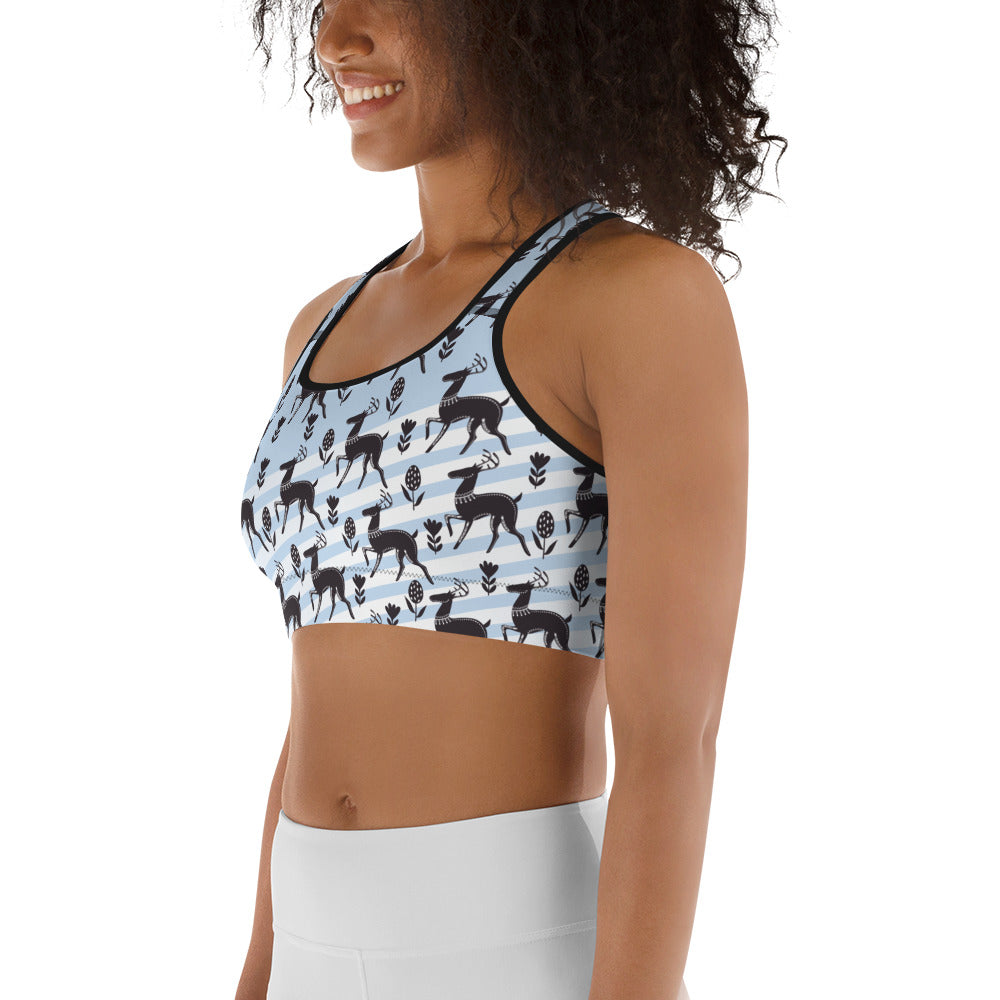 Deer Print Sports Bra