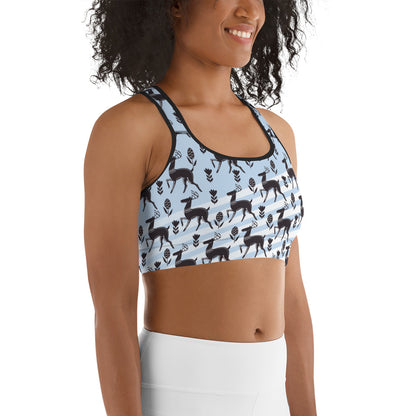 Deer Print Sports Bra