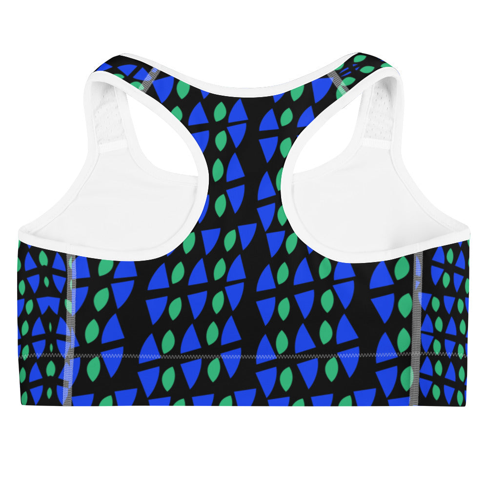 Geometric Print Sports Bra