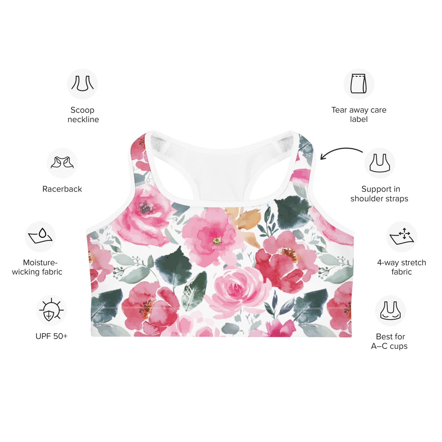 Floral Print Sports bra