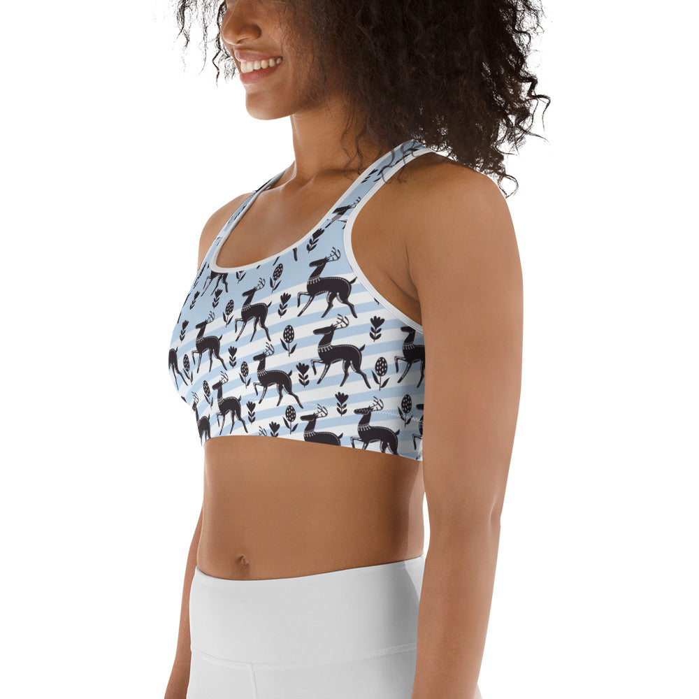 Deer Print Sports Bra