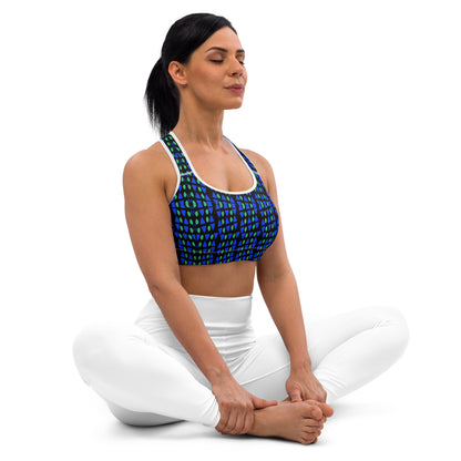 Geometric Print Sports Bra