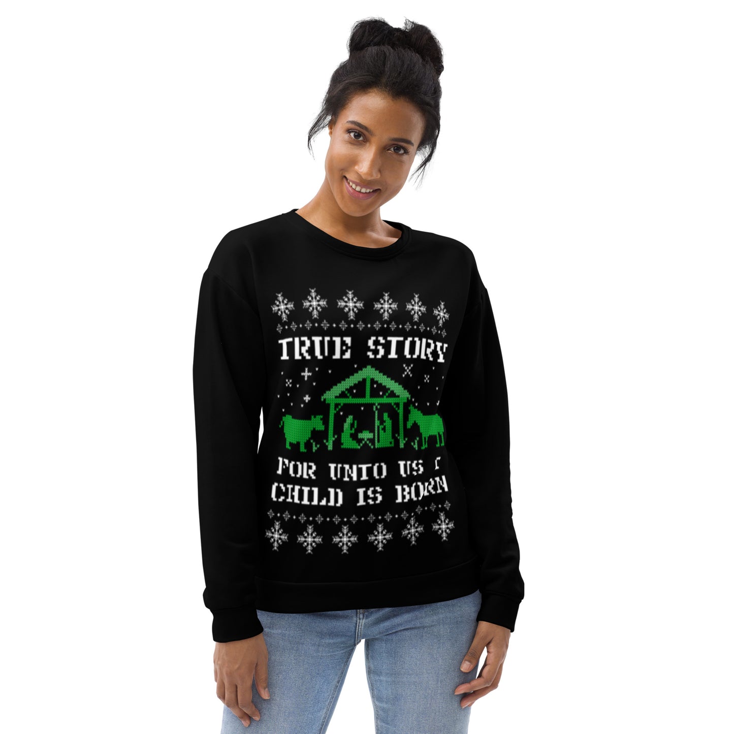 For Unto Us A Child Is Born Christmas Sweatshirt