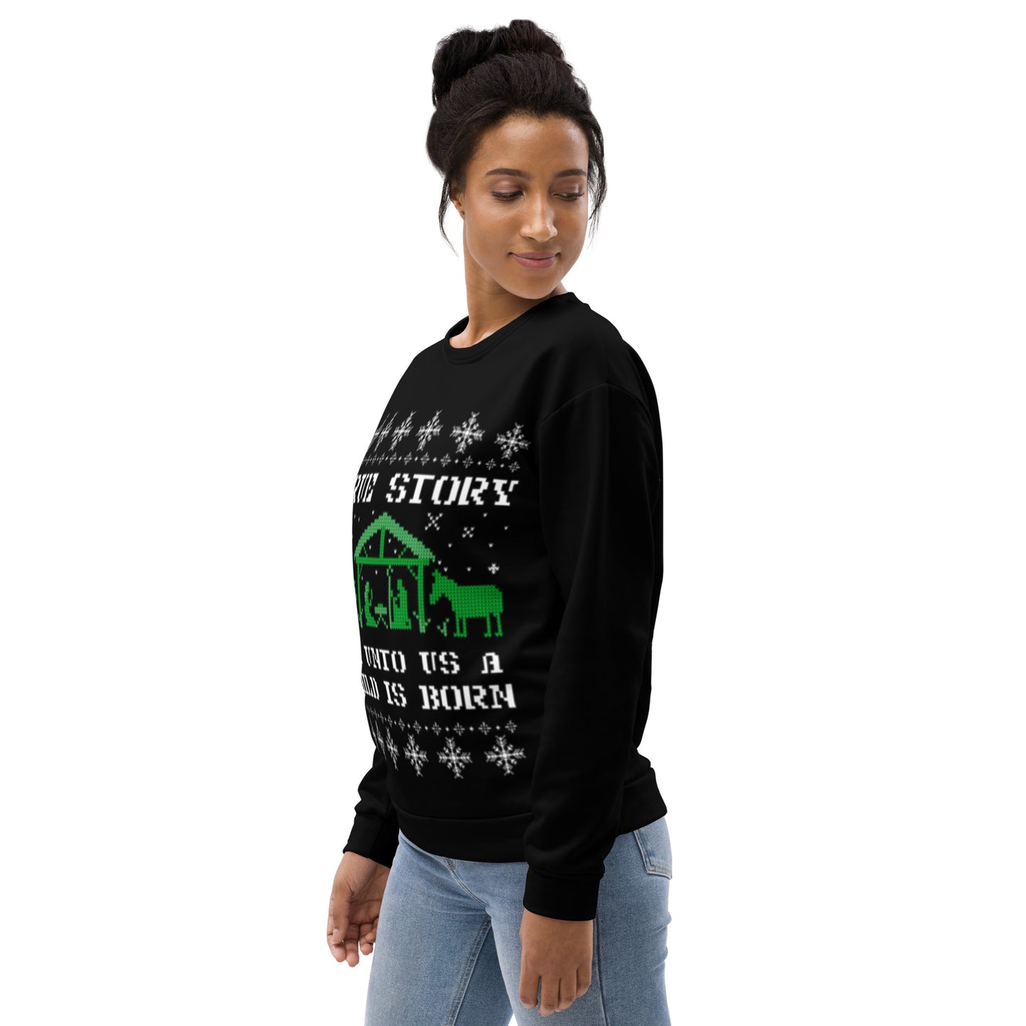 For Unto Us A Child Is Born Christmas Sweatshirt